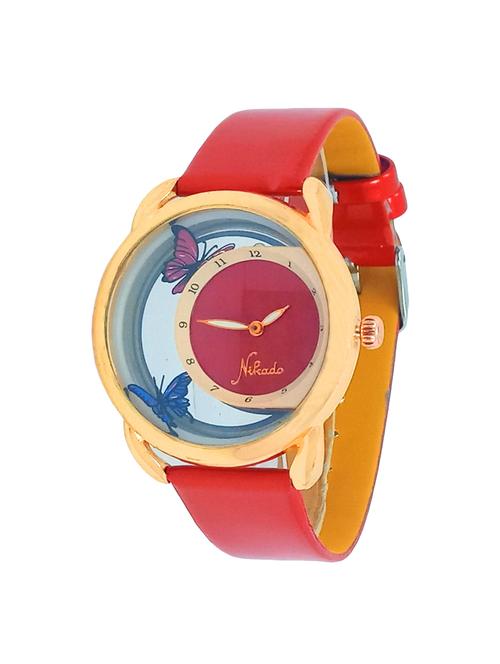 jm nikado pu leather belt ladies watch - 15132418 - Very Small Image - 1