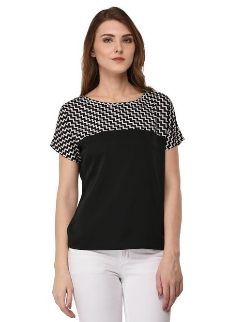 solid black crepe top - 15132630 - Very Small Image - 1