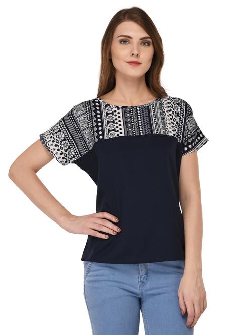 drop shoulder sleeved top - 15132666 - Very Small Image - 1