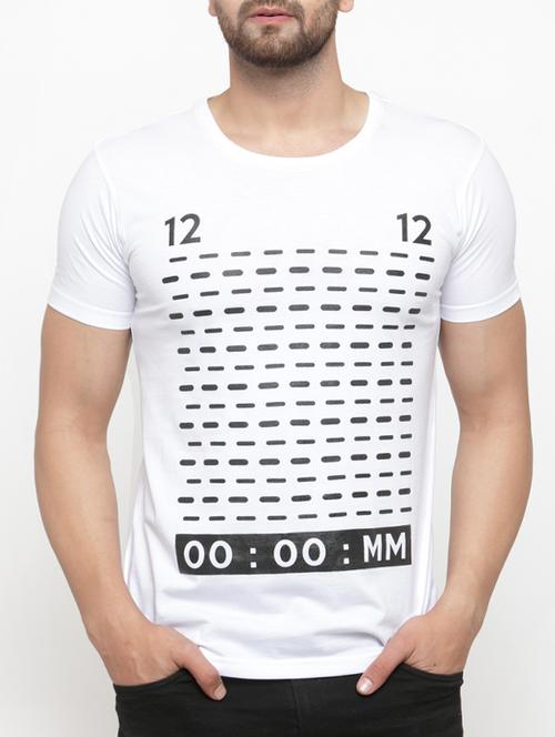 white cotton front print tshirt - 15135389 - Very Small Image - 1