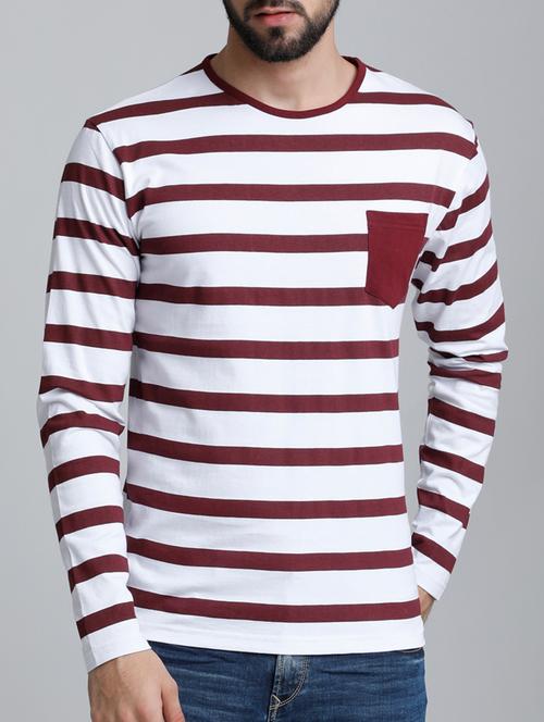 maroon cotton pocket t-shirt - 15136103 - Very Small Image - 1