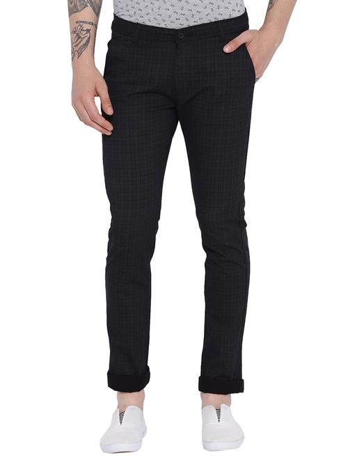 black cotton chinos - 15137002 - Very Small Image - 1