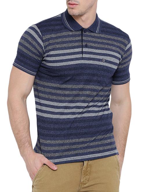 navy blue cotton polo t-shirt - 15137021 - Very Small Image - 1