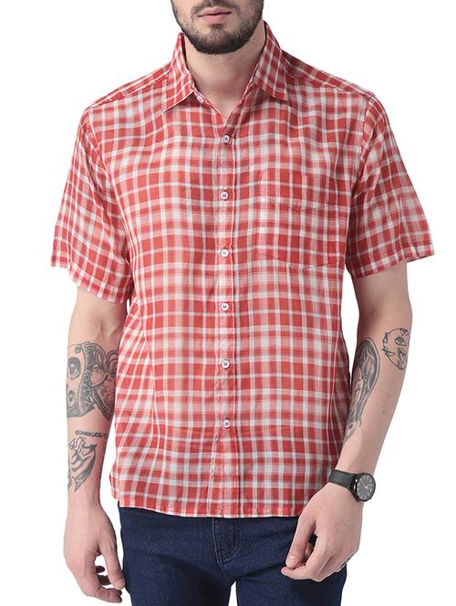 mens checks casual shirt - 15137102 - Very Small Image - 1