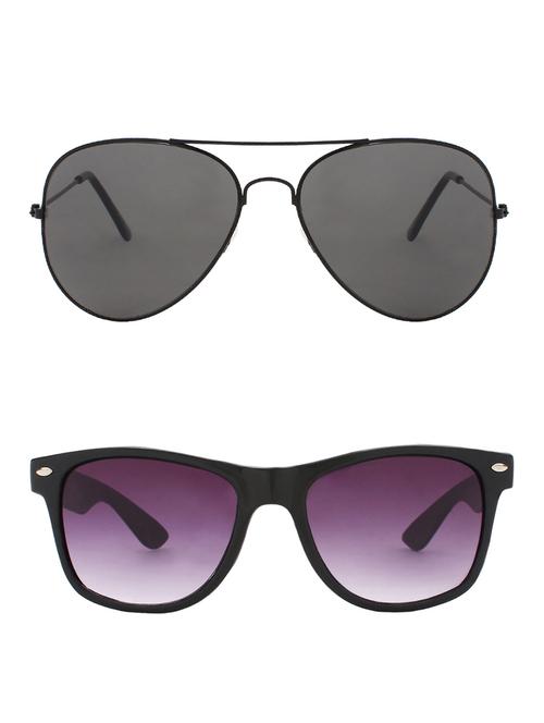 zyaden combo of 2 sunglasses aviator & wayfarer sunglasses-combo 2334 - 15137577 - Very Small Image - 1