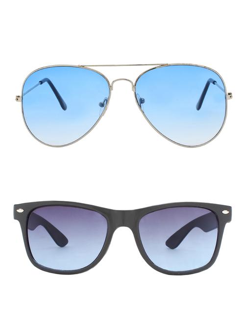zyaden combo of 2 sunglasses aviator & wayfarer sunglasses-combo 2342 - 15137584 - Very Small Image - 1