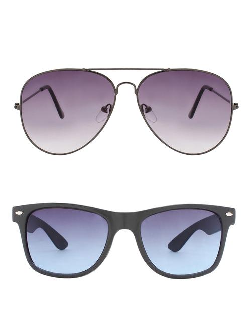 zyaden combo of 2 sunglasses aviator & wayfarer sunglasses-combo 2343 - 15137585 - Very Small Image - 1