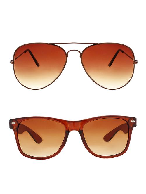 zyaden combo of 2 sunglasses aviator & wayfarer sunglasses-combo 2353 - 15137593 - Very Small Image - 1