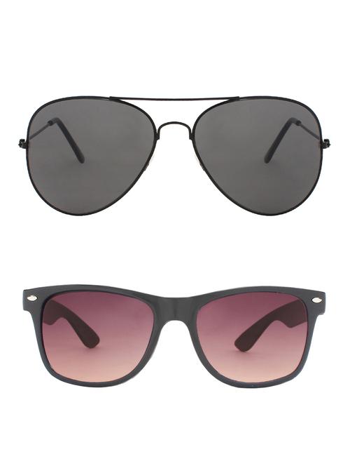 zyaden combo of 2 sunglasses aviator & wayfarer sunglasses-combo 2358 - 15137597 - Very Small Image - 1