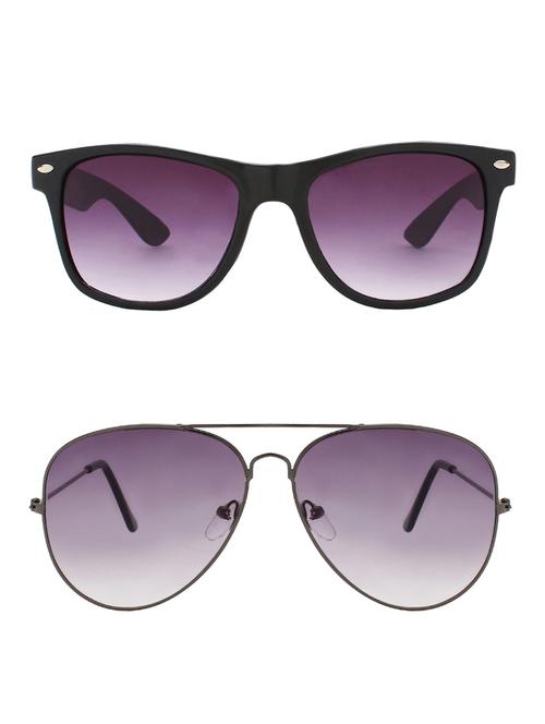 zyaden combo of 2 sunglasses wayfarer & aviator sunglasses-combo 2361 - 15137600 - Very Small Image - 1