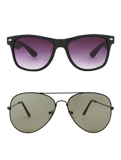 zyaden combo of 2 sunglasses wayfarer & aviator sunglasses-combo 2362 - 15137601 - Very Small Image - 1