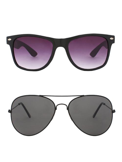 zyaden combo of 2 sunglasses wayfarer & aviator sunglasses-combo 2364 - 15137603 - Very Small Image - 1