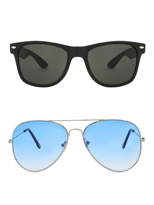 zyaden combo of 2 sunglasses wayfarer & aviator sunglasses-combo 2366 - 15137605 - Very Small Image - 1