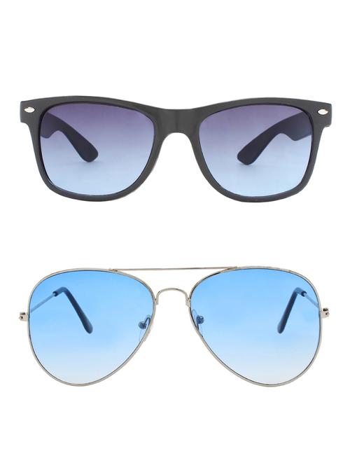 zyaden combo of 2 sunglasses wayfarer & aviator sunglasses-combo 2372 - 15137611 - Very Small Image - 1