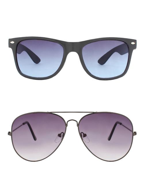 zyaden combo of 2 sunglasses wayfarer & aviator sunglasses-combo 2373 - 15137612 - Very Small Image - 1