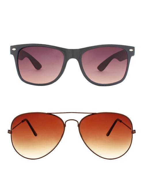 zyaden combo of 2 sunglasses wayfarer & aviator sunglasses-combo 2389 - 15137628 - Very Small Image - 1