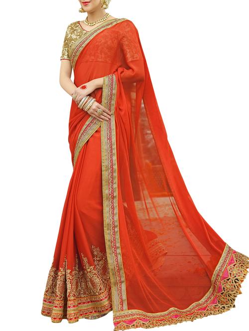 zari bordered saree with blouse - 15139595 - Very Small Image - 1
