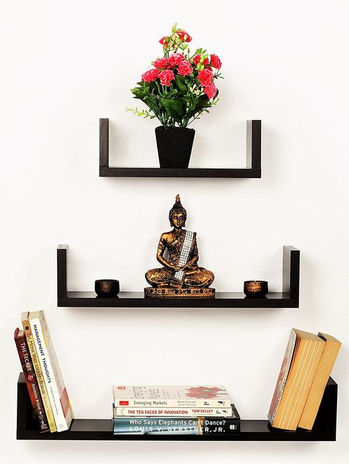u-shaped set of 3 wall shelf - 15140577 - Very Small Image - 1