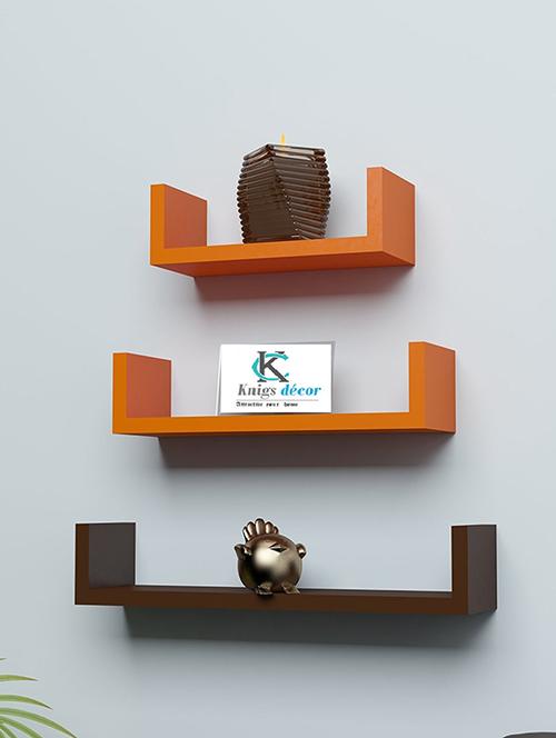 u-shaped set of 3 wall shelf - 15140582 - Very Small Image - 1