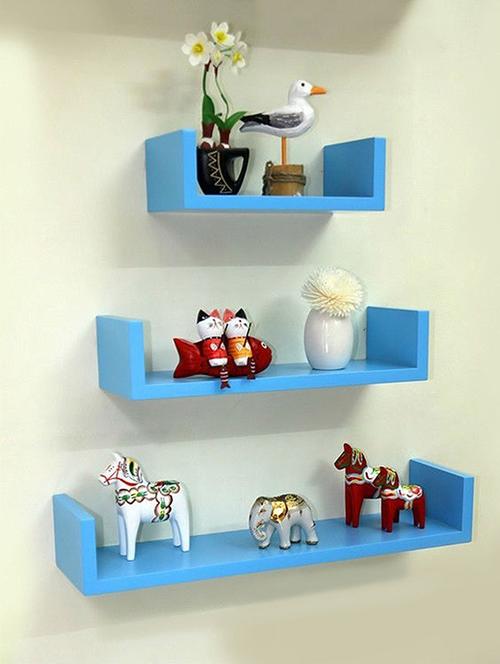 u-shaped set of 3 wall shelf - 15140583 - Very Small Image - 1