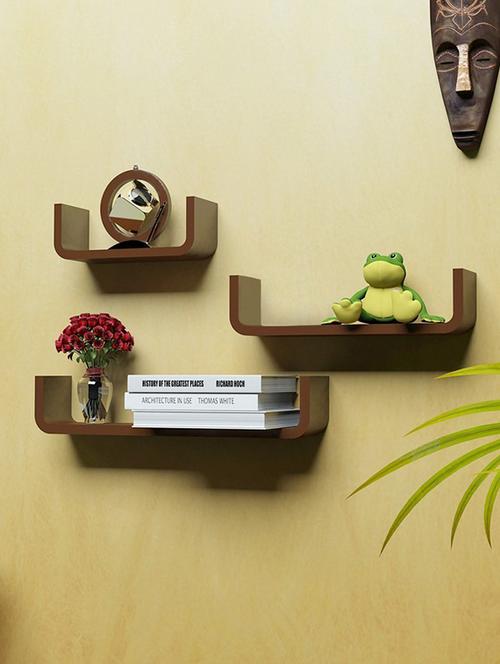 u-shaped set of 3 wall shelf - 15140589 - Very Small Image - 1