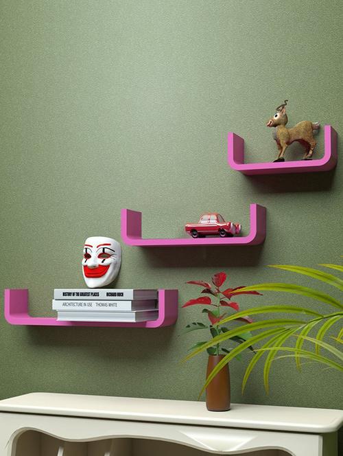 u-shaped set of 3 wall shelf - 15140594 - Very Small Image - 1