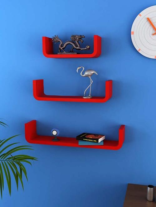 u-shaped set of 3 wall shelf - 15140596 - Very Small Image - 1
