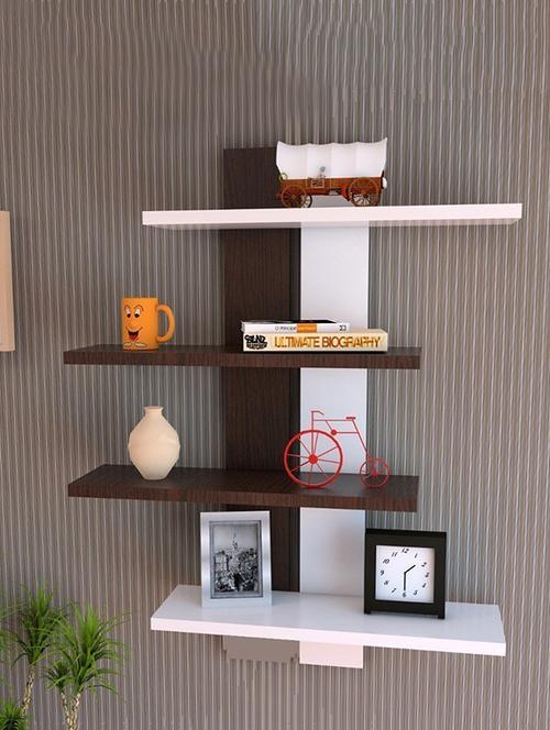 ladder shape 4 tier designer wall rack shelf - 15140606 - Very Small Image - 1