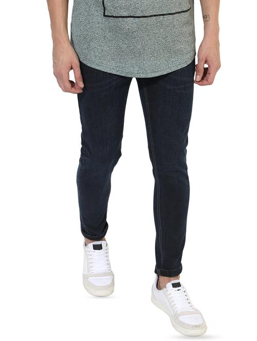 dark blue cotton washed jeans - 15140848 - Very Small Image - 1