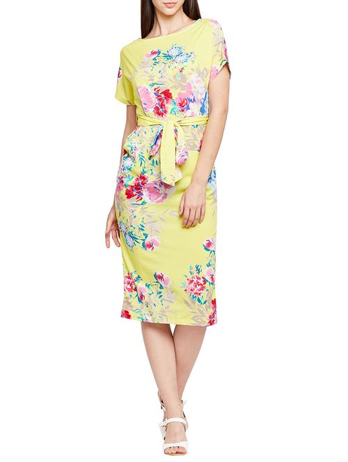 yellow floral sheath dress - 15141730 - Very Small Image - 1