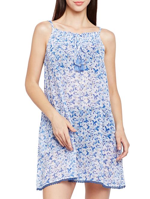 white printed coverup - 15141746 - Very Small Image - 1