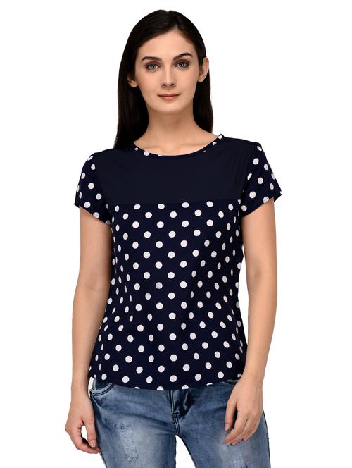 yoke panel polka dot top - 15142002 - Very Small Image - 1