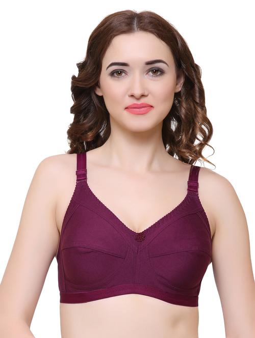floral patch solid bra - 15142060 - Very Small Image - 1