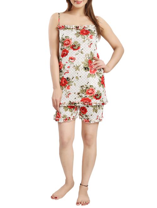 floral cami top with shorts set - 15143313 - Very Small Image - 1