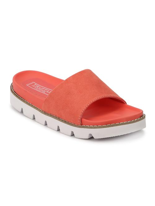 orange patent leather slides - 15144686 - Very Small Image - 1