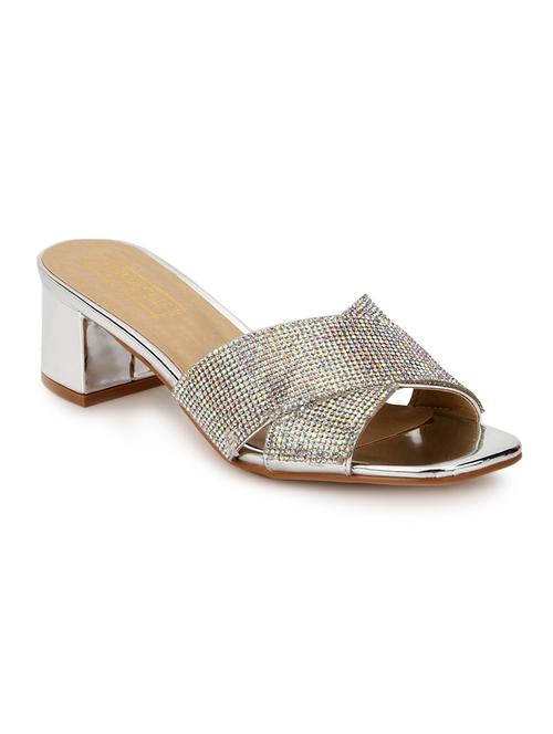 silver patent leather slip on sandals - 15144705 - Very Small Image - 1