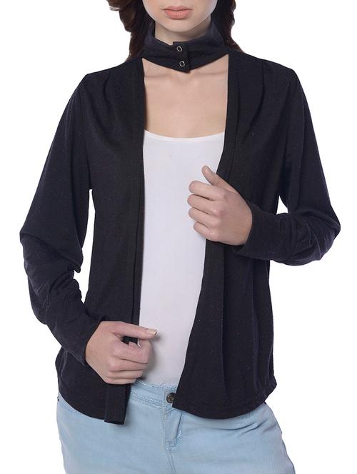 navy blue printed cotton shrug - 15144924 - Very Small Image - 1