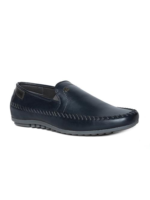 navy leatherette slip on loafer - 15145590 - Very Small Image - 1
