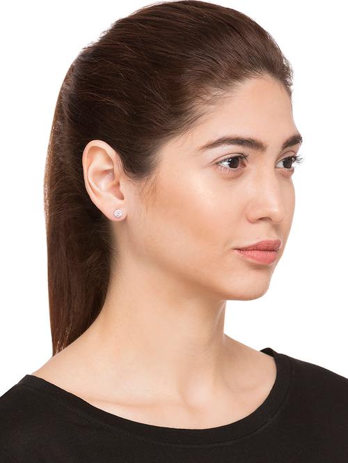 pink metal studs earring - 15145966 - Very Small Image - 1