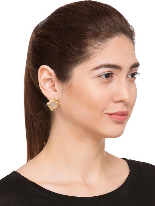 gold studs earring - 15146012 - Very Small Image - 1