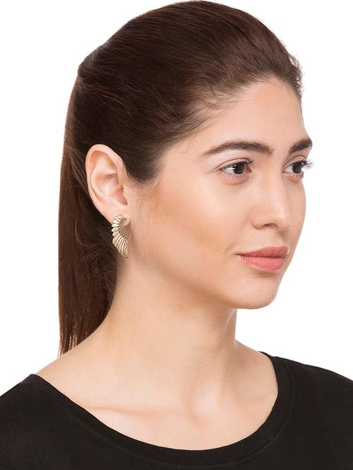 gold metal studs earring - 15146020 - Very Small Image - 1