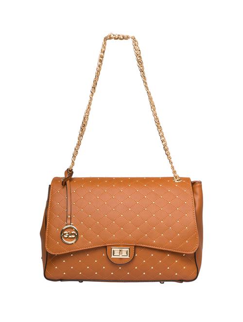tan leatherette regular sling bag - 15146114 - Very Small Image - 1