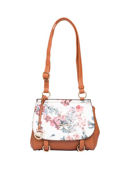tan leatherette regular handbag - 15146129 - Very Small Image - 1