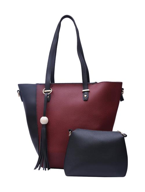wine leatherette (pu) combo tote - 15146363 - Very Small Image - 1