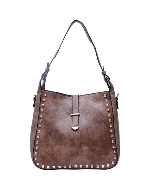 brown leatherette (pu) handbag - 15146371 - Very Small Image - 1