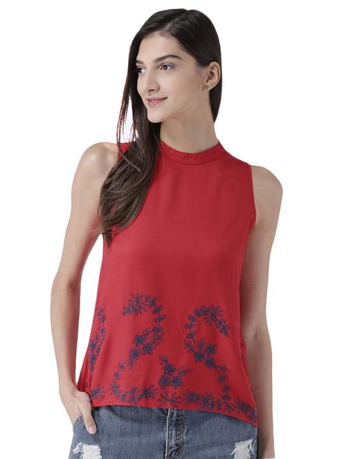 women's straight mock neck top - 15147106 - Very Small Image - 1