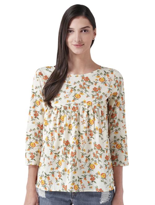 key hole back floral top - 15147114 - Very Small Image - 1