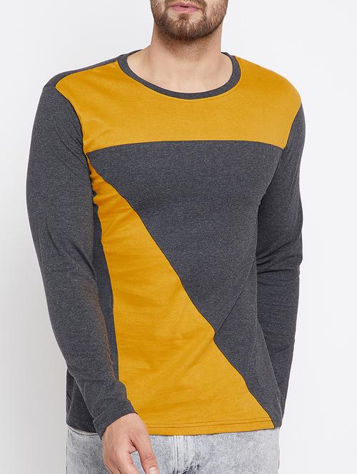 multi colored cotton color block tshirt - 15148047 - Very Small Image - 1