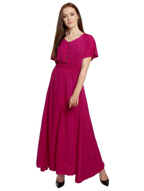 v-neck maxi dress - 15148077 - Very Small Image - 1
