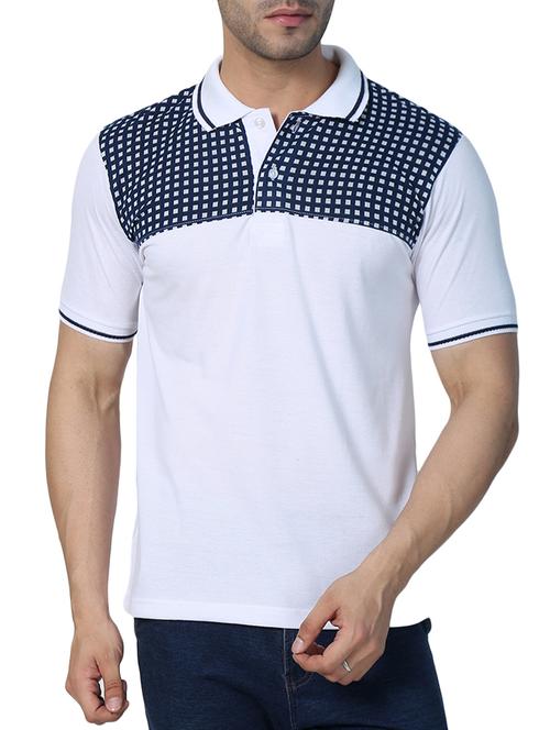 white cotton blend polo t-shirt - 15148135 - Very Small Image - 1